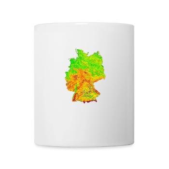 Map of the contour line of GermanyMap of Germany - Mug - white - Front
