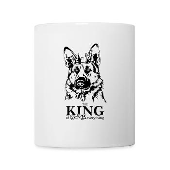Berger allemand Roi de tout ce qui concerne les chiens - Mug blanc - blanc - Devant