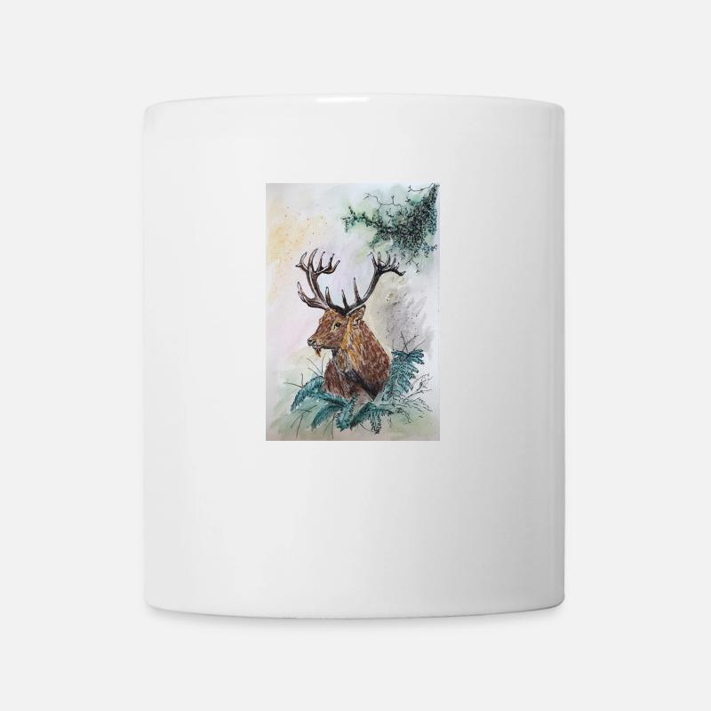 Hirsch Deer - Tasse - Weiß
