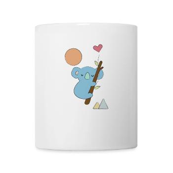Koala mit Herz - Geschenkidee - Geschenk - Tasse - Weiß - Vorne