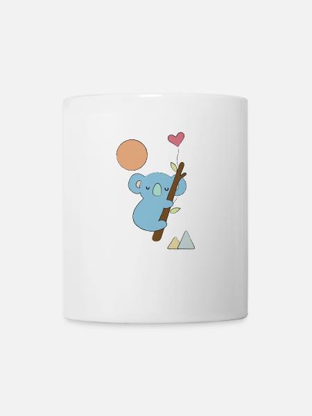 Koala avec cœur - Idée cadeau - Cadeau - Mug blanc - blanc