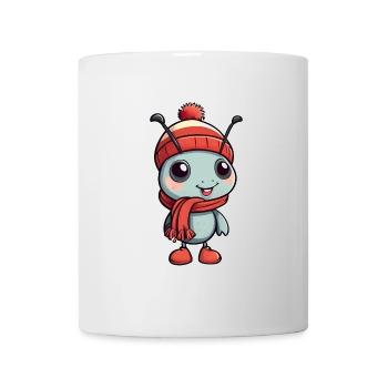 Cute ant in festive winter look! - Mug - white - Front