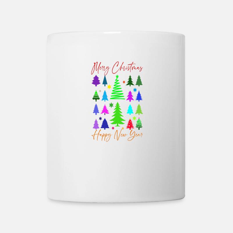 Christmas trees - graphics for T-shirts, mugs - Mug - white