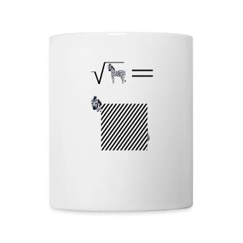 La racine carrée d’un zèbre | J’adore les maths - Mug blanc - blanc - Devant