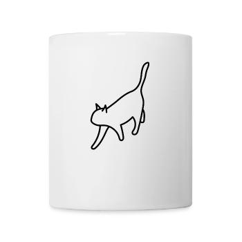 White Cat Isometric - Mug - white - Front