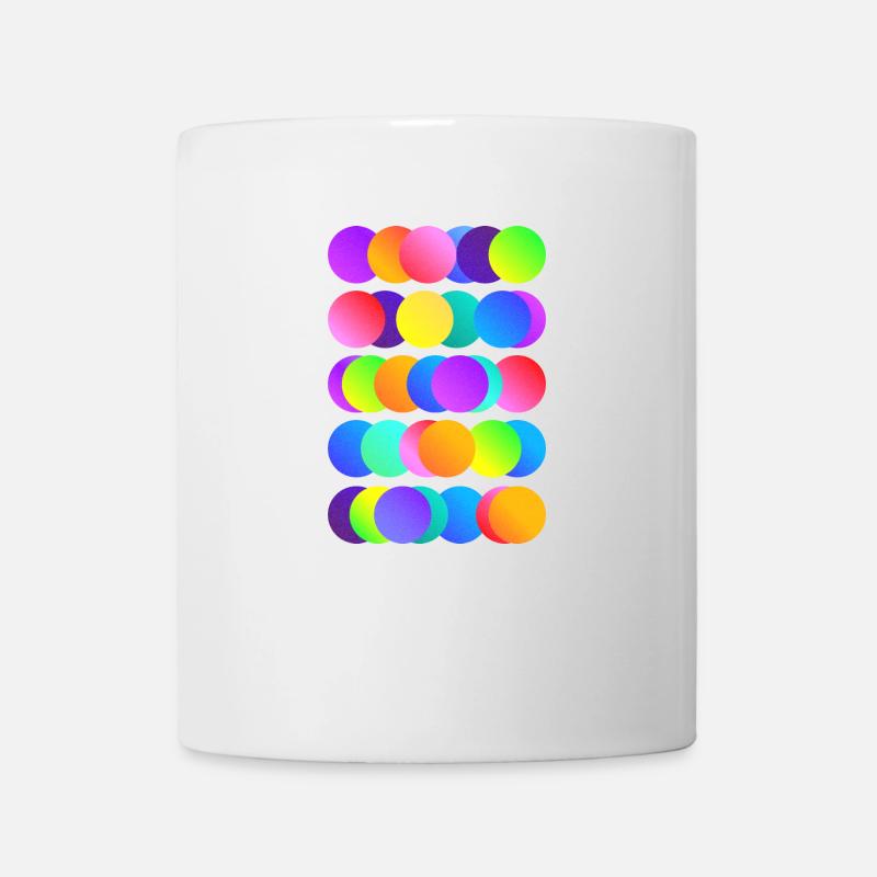Brightly coloured circles - Mug - white