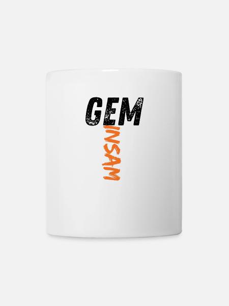 Gemeinsam / Einsam - Tasse - Weiß