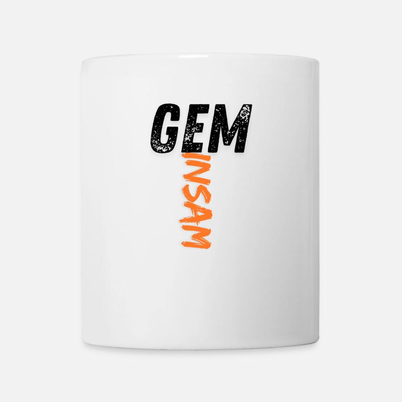 Gemeinsam / Einsam - Tasse - Weiß