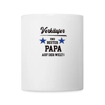 Papa Verkäufer Einzelhandel Verkauf Händler - Tasse - Weiß - Vorne