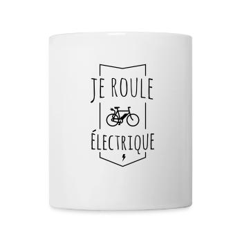 je roule électrique - Mug blanc - blanc - Devant