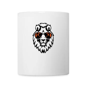 lion animal sun glasses - Mug - white - Front