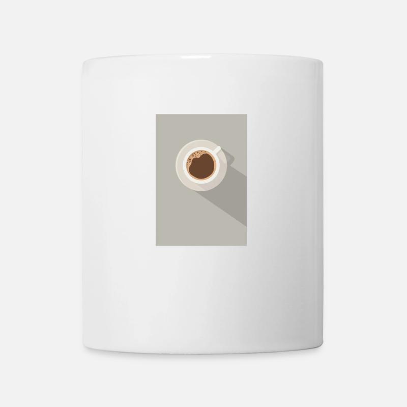plat illustré tasse de café cadeau moderne - Mug blanc - blanc