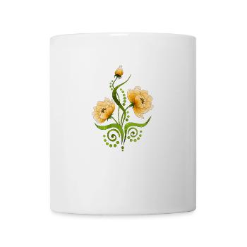 Bunte Blumen - Tasse - Weiß - Vorne
