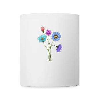 fleurs - Mug blanc - blanc - Devant