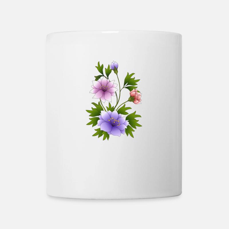 Blumen - Tasse - Weiß