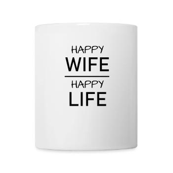 Happy Wife - Tasse - Weiß - Vorne