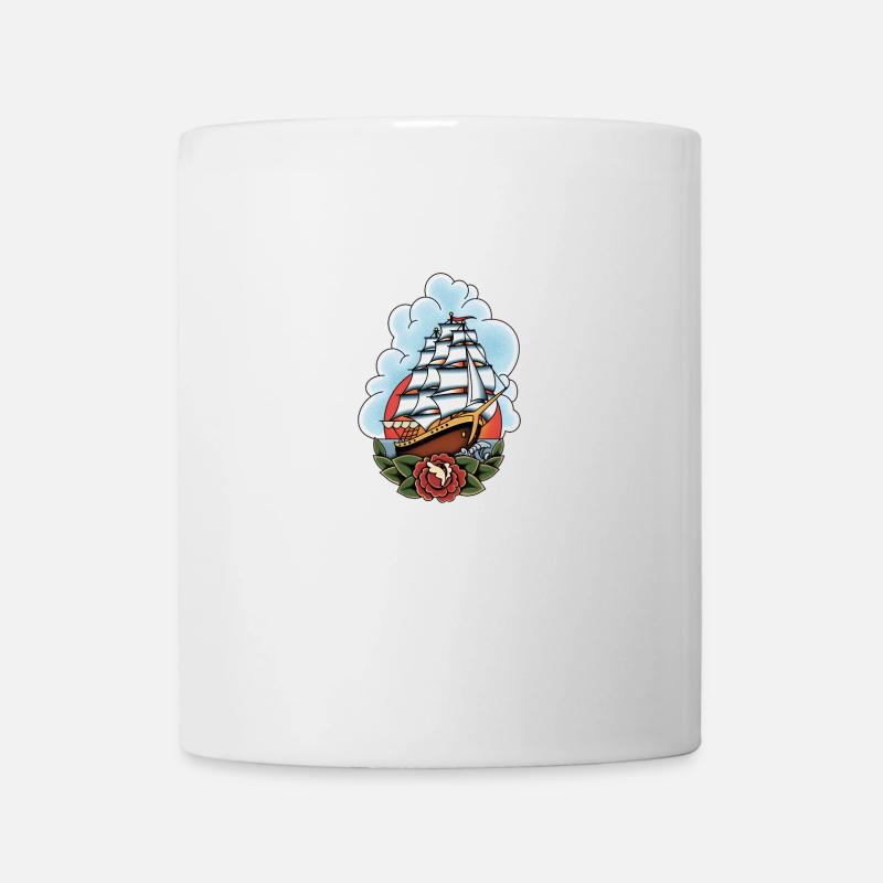 TATOUAGE DE NAVIRE - Mug blanc - blanc