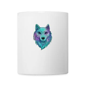 Wolf Kopf Wolfhead Zeichnung Kunst Illustration - Tasse - Weiß - Vorne