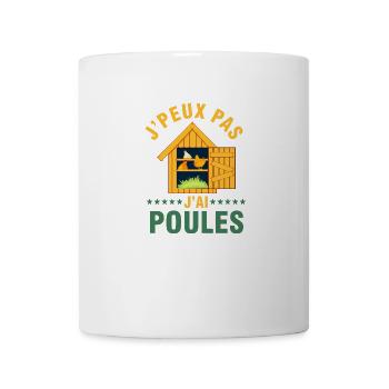 J'peux pas J'ai Poules - Mug blanc - blanc - Devant