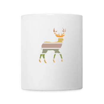 habitants de la forêt cerfs de la forêt cerf-coucher de soleil - Mug blanc - blanc - Devant