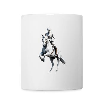 Low Poly Horse Rider - Ballet Design - Mug - white - Front