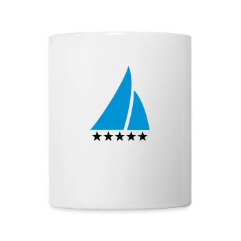Sailing Five Star, Sailor, Boat, Surfing, Sea, - Mug - white - Front