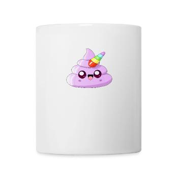 Licorne caca - Mug blanc - blanc - Devant