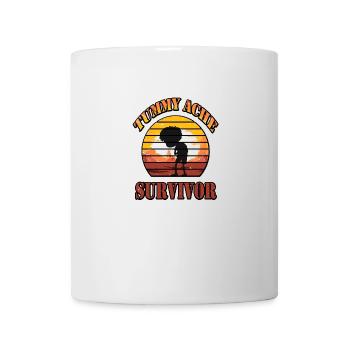 Tummy Ache Survivor Sunset Vintage ✅⭐⭐⭐⭐⭐✅ - Mug - white - Front
