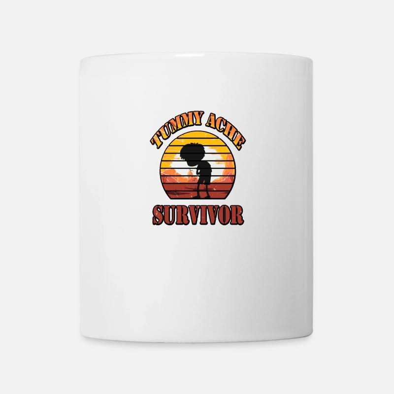 Tummy Ache Survivor Sunset Vintage ✅⭐⭐⭐⭐⭐✅ - Mug blanc - blanc