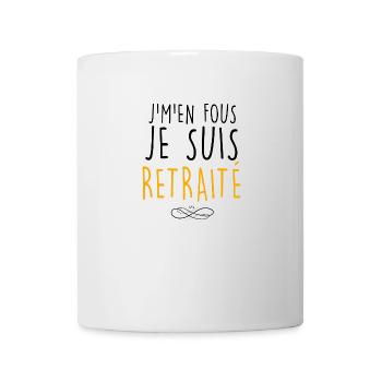 Je M'en Fous Cadeau Homme Retraité Cool - Mug blanc - blanc - Devant