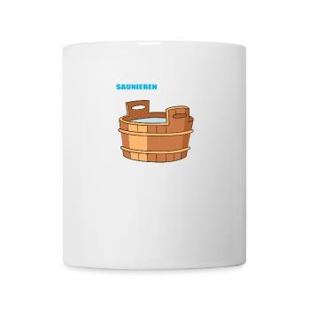 Saunieren Sauna Saunameister Wellness Erholung - Tasse - Weiß - Vorne