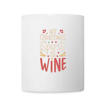 My christmas spirit is wine - Mug - white - Front
