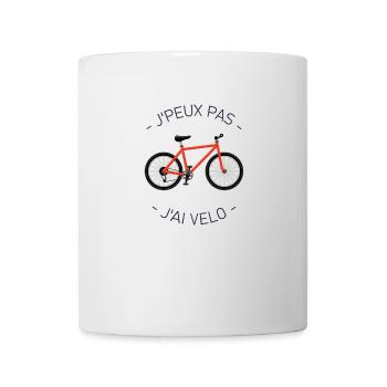 J'peux pas, j'ai vélo. - Mug blanc - blanc - Devant