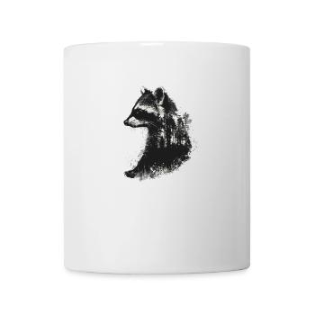 Mignon raton laveur raton laveur nature bébé raton laveur forêt - Mug blanc - blanc - Devant