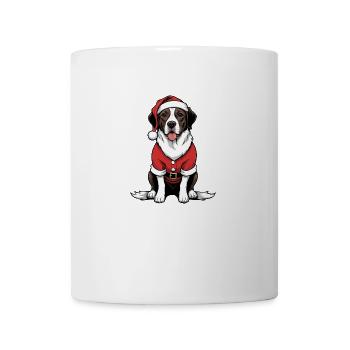 Père Noël chien Père Noël Cadeau chien - Mug blanc - blanc - Devant