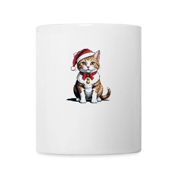 Chat de Noël Père Noël Chat Chat Chat Cadeau - Mug blanc - blanc - Devant