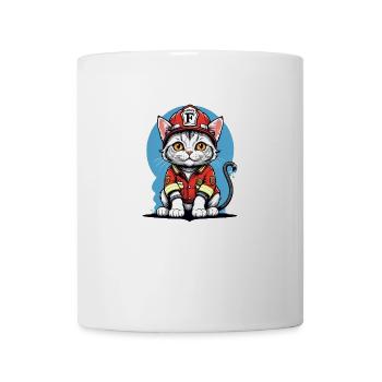 Chat Pompiers Chat Amour Chat Amoureux des Chats - Mug blanc - blanc - Devant