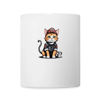 Chat Pompiers Chat Amour Chat Amoureux des Chats - Mug blanc - blanc - Devant