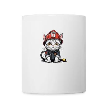 Chat Pompiers Chat Amour Chat Amoureux des Chats - Mug blanc - blanc - Devant
