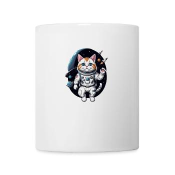 Katze Astronaut Weltall Katzenliebe Geschenk - Tasse - Weiß - Vorne