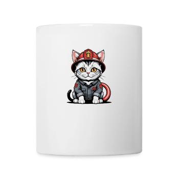 Chat Pompiers Chat Amour Chat Amoureux des Chats - Mug blanc - blanc - Devant