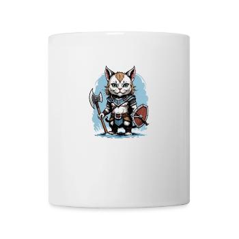 Cat Wikinger Viking Katze Geschenk Süß - Tasse - Weiß - Vorne