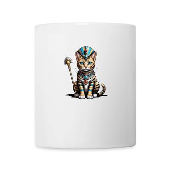 Chat Pharaon Chat Égypte Pyramide Cadeau - Mug blanc - blanc - Devant