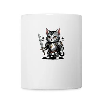 Cat Ritter Knight Katze Geschenk Mittelalter - Tasse - Weiß - Vorne