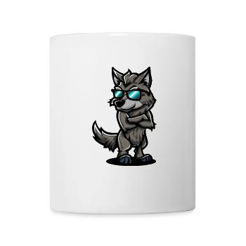 Wolf Cool Comic - Tasse - Weiß - Vorne