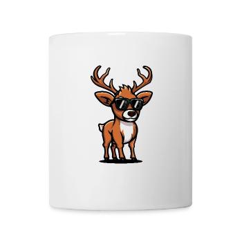 Hirsch Cool Comic - Tasse - Weiß - Vorne