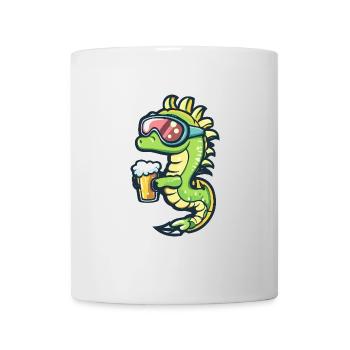 Hippocampe Après-Ski Bière Bande Dessinée - Mug blanc - blanc - Devant