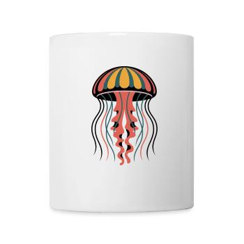 Colorful Retro Jellyfish Graphic - Mug - white - Front
