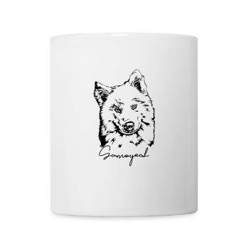 SAMOYED Hunde Portrait Wilsigns Hund Geschenk - Tasse - Weiß - Vorne