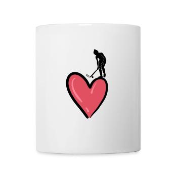 floorball-girl floorballspielerin unihoc-love - Tasse - Weiß - Vorne